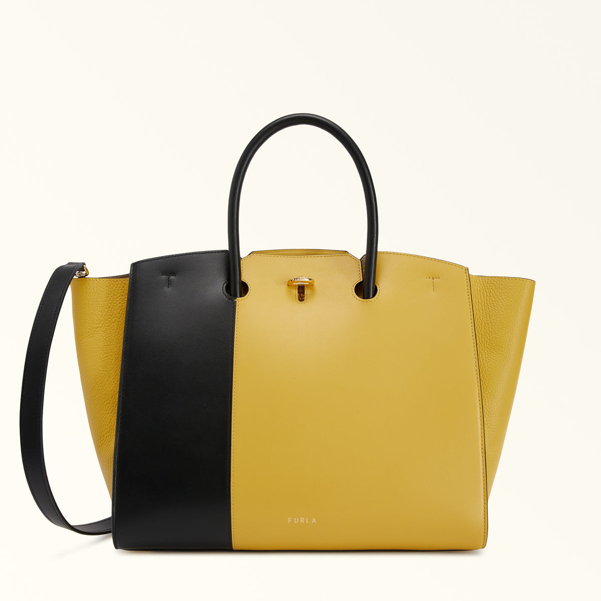 Furla Genesi Tote Bag Honey/Nero L WB00849 WB00849BX2292YH0001007