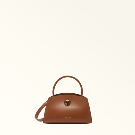 Furla Genesi Tote Bag Cognac H Mini