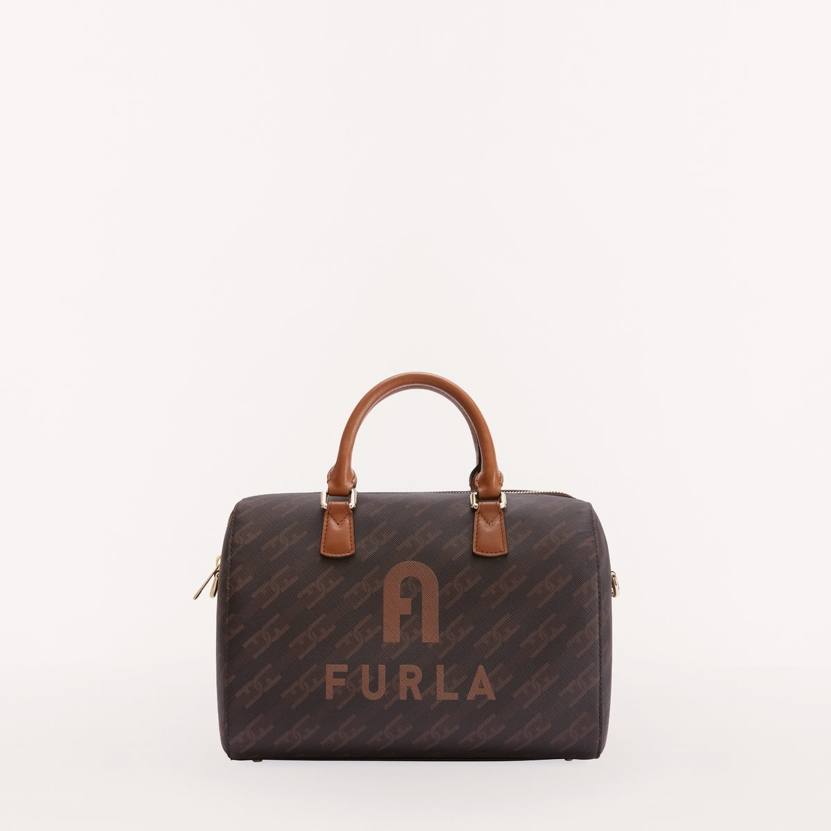 Furla Varsity Style Boston Bag Toni/Caffe S WB00921 WB00921BX16710054S1007