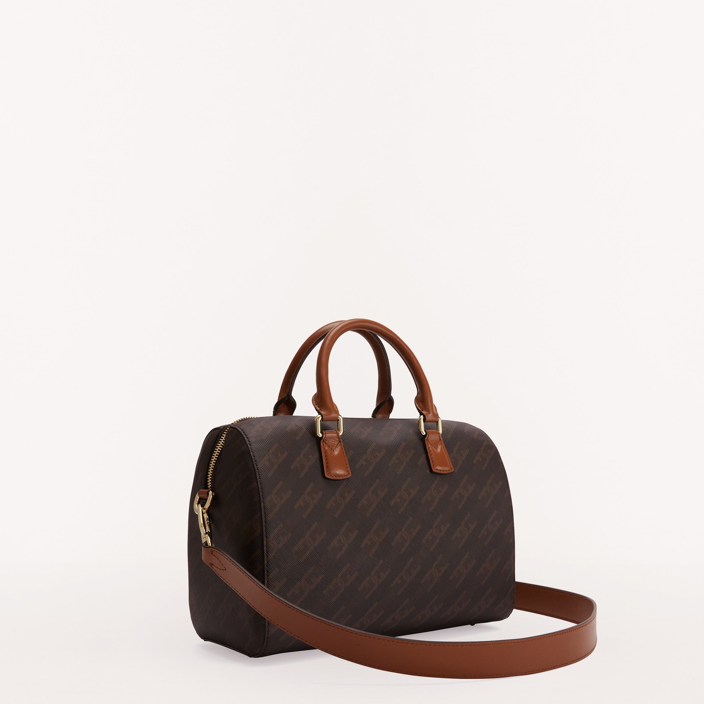 Furla Varsity Style Boston Bag Toni/Caffe S WB00921 WB00921BX16710054S1007