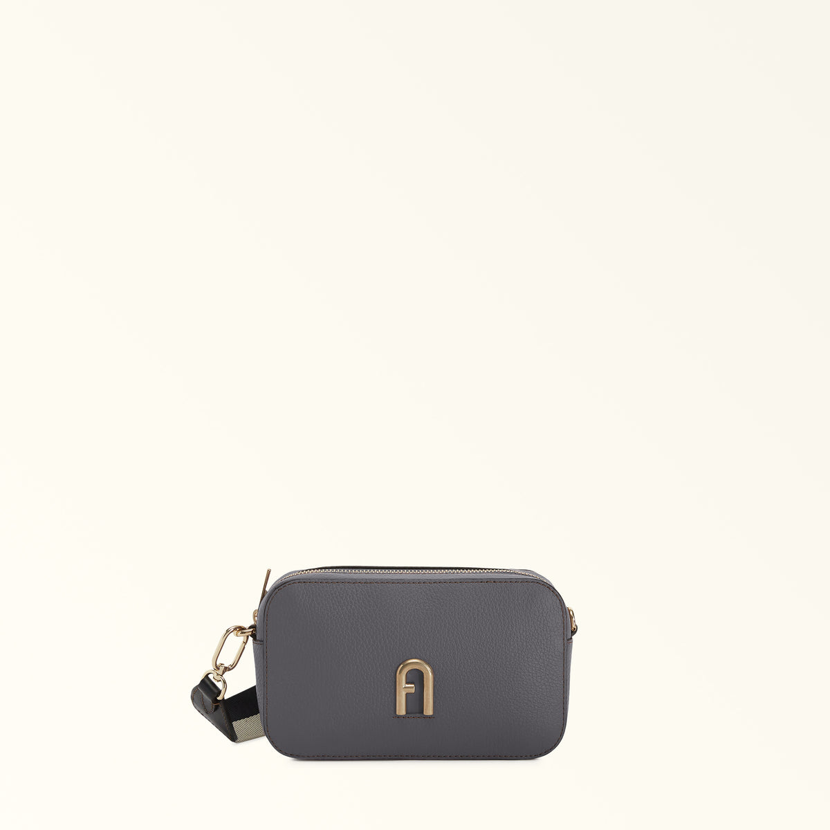Furla Primula Webbing Strap Crossbody Bag Soil Nero Marmo Mini WB00924BX03562758S9035