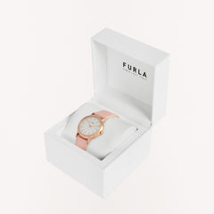 Furla Easy Shape Round Case 32mm Watch WW00026 Can Rose Tal H 32mm Vitello Metallo