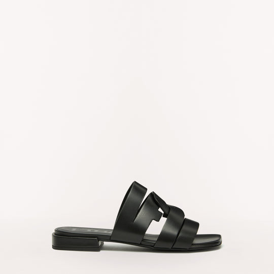 Furla T.20 Lipari Mule Sandal Nero O6