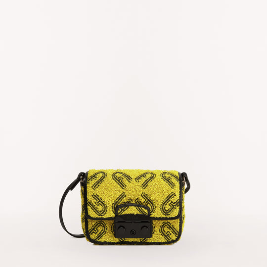 Furla Metropolis Webbing Strap Crossbody Bag Canary Mini