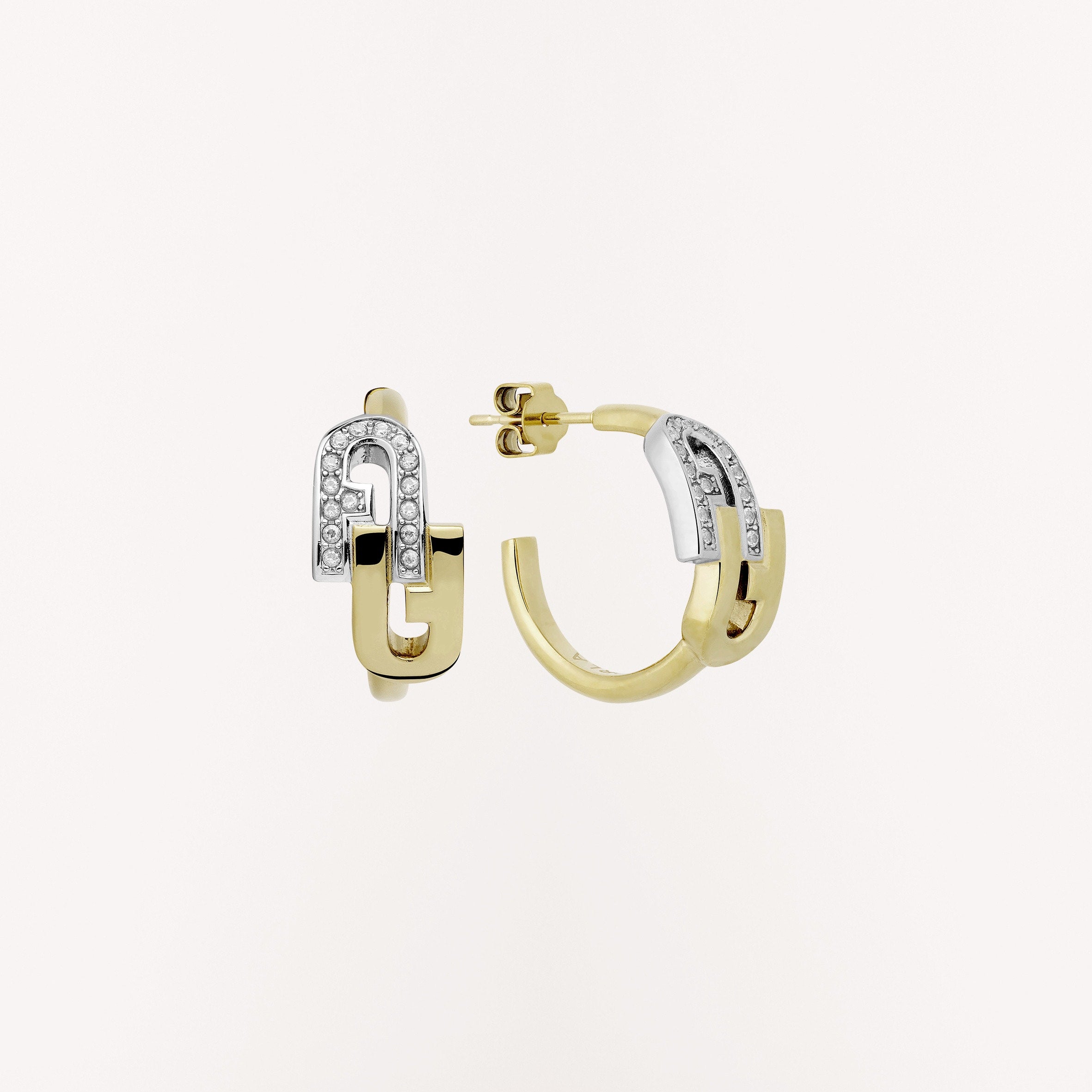 Furla Arch Double Hoop Earrings Oro/Crystal WJ00082 WJ00082K210001951S9010