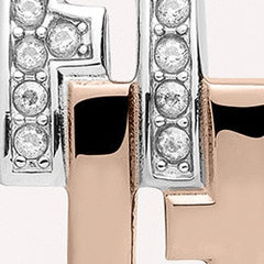 Furla Arch Double Hoop Earrings Oro/Rosa/Crystal WJ00082 WJ00082K210001952S9009