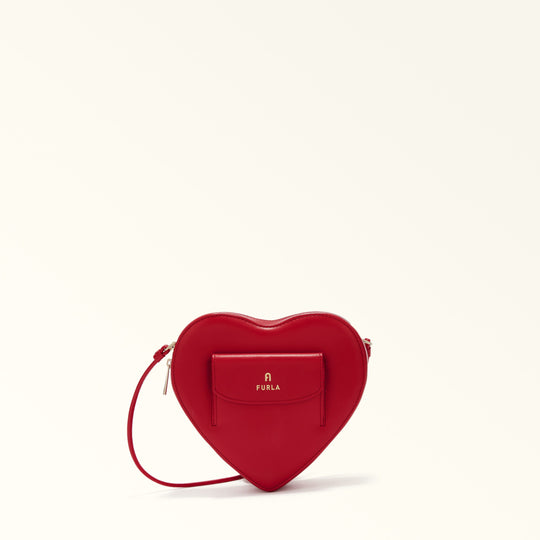 Furla Camelia Heart Crossbody Bag Rosso Vene Mini
