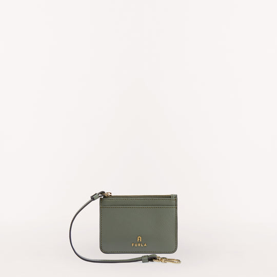 Furla Camelia Zipped Card Case w/ Strap Cactus S