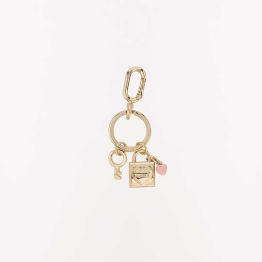 Furla Lovely Lock Keyring Begonias One Size