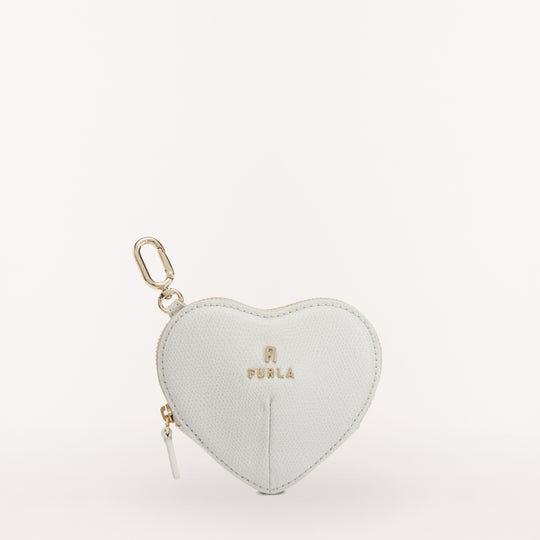 Furla Camelia Case Heart Charm Keyring Marshmallow One Size