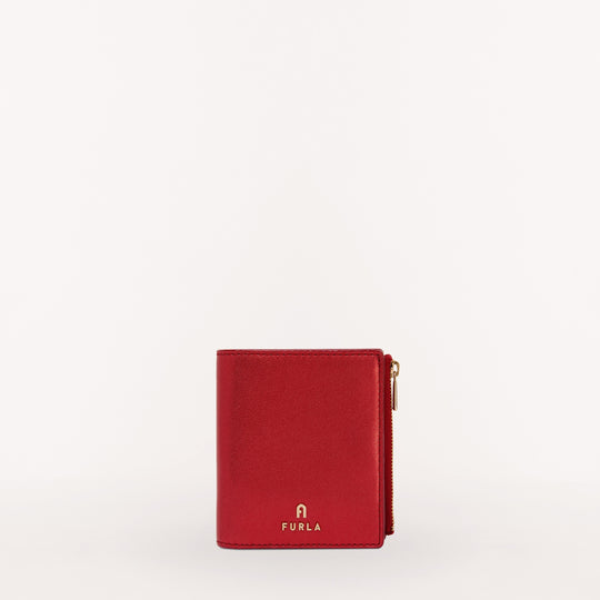 Furla Camelia Bifold Slim Compact Wallet Rosso Vene S