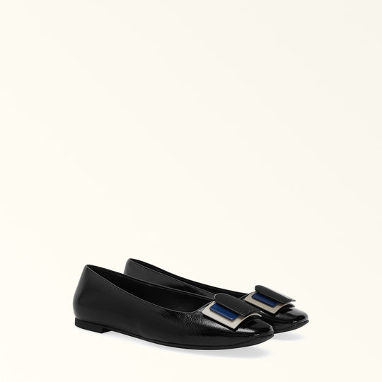 Furla Emma T.5 Ballerina Sandals Nero O6
