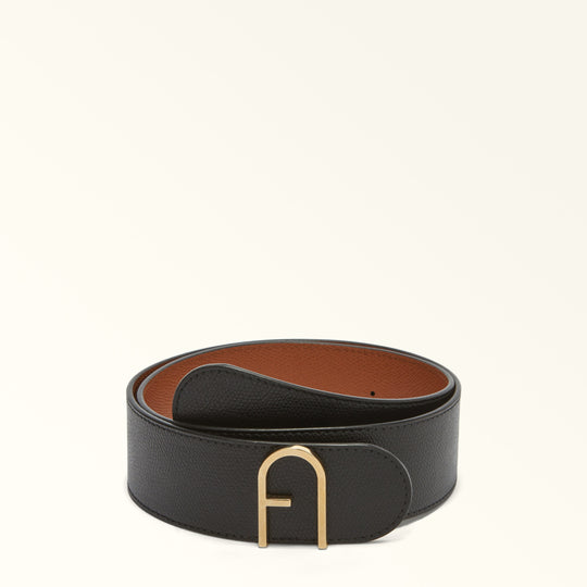 Furla Flow Reversible Belt Nero/Cognac H 90