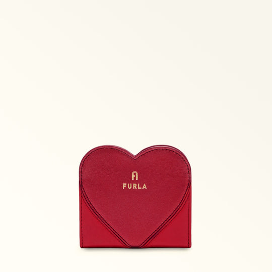 Furla Camelia Card Case Rosso Vene M