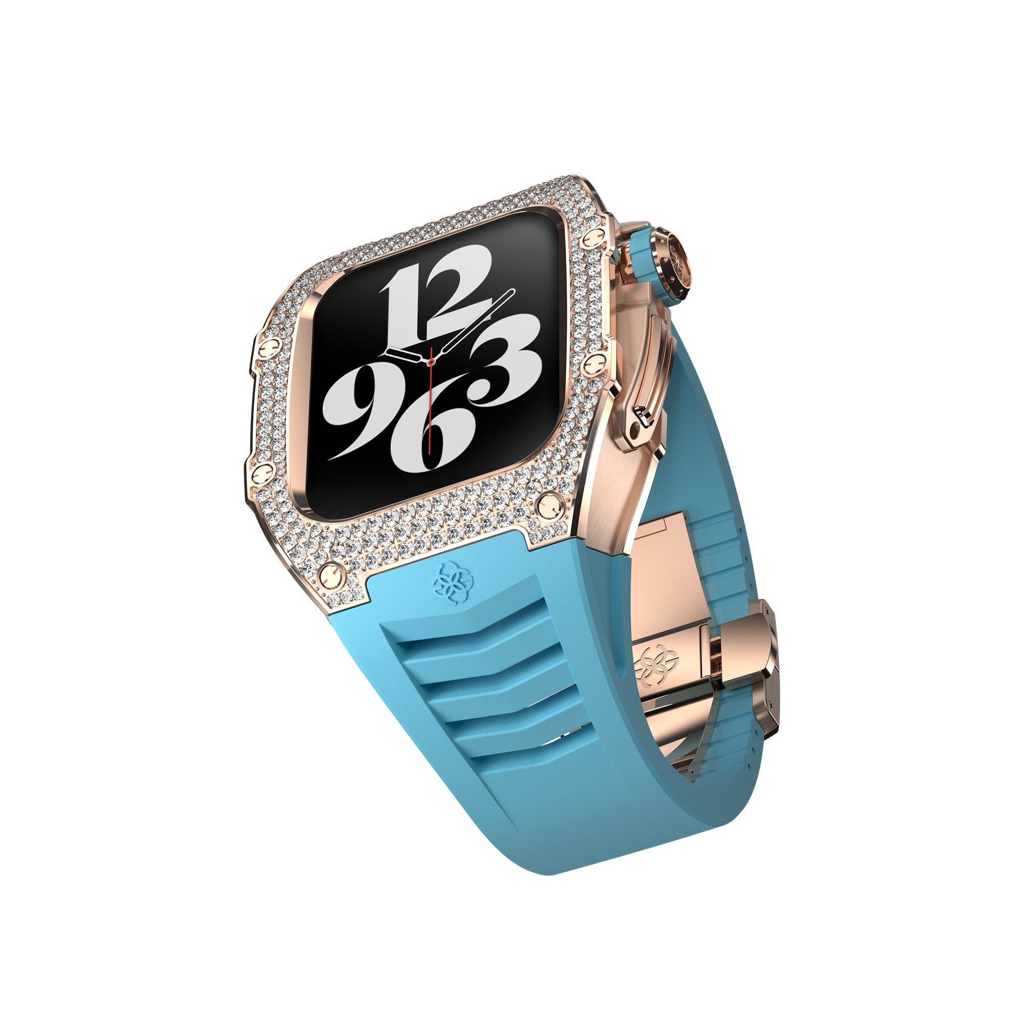 Golden Concept Apple Watch Case Series 7 Rose Gold Blue 45mm