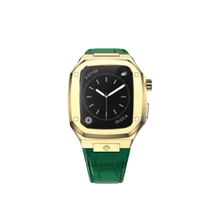 Golden Concept Apple Watch Case Gold Green 41mm Stainless Leather WC CL41