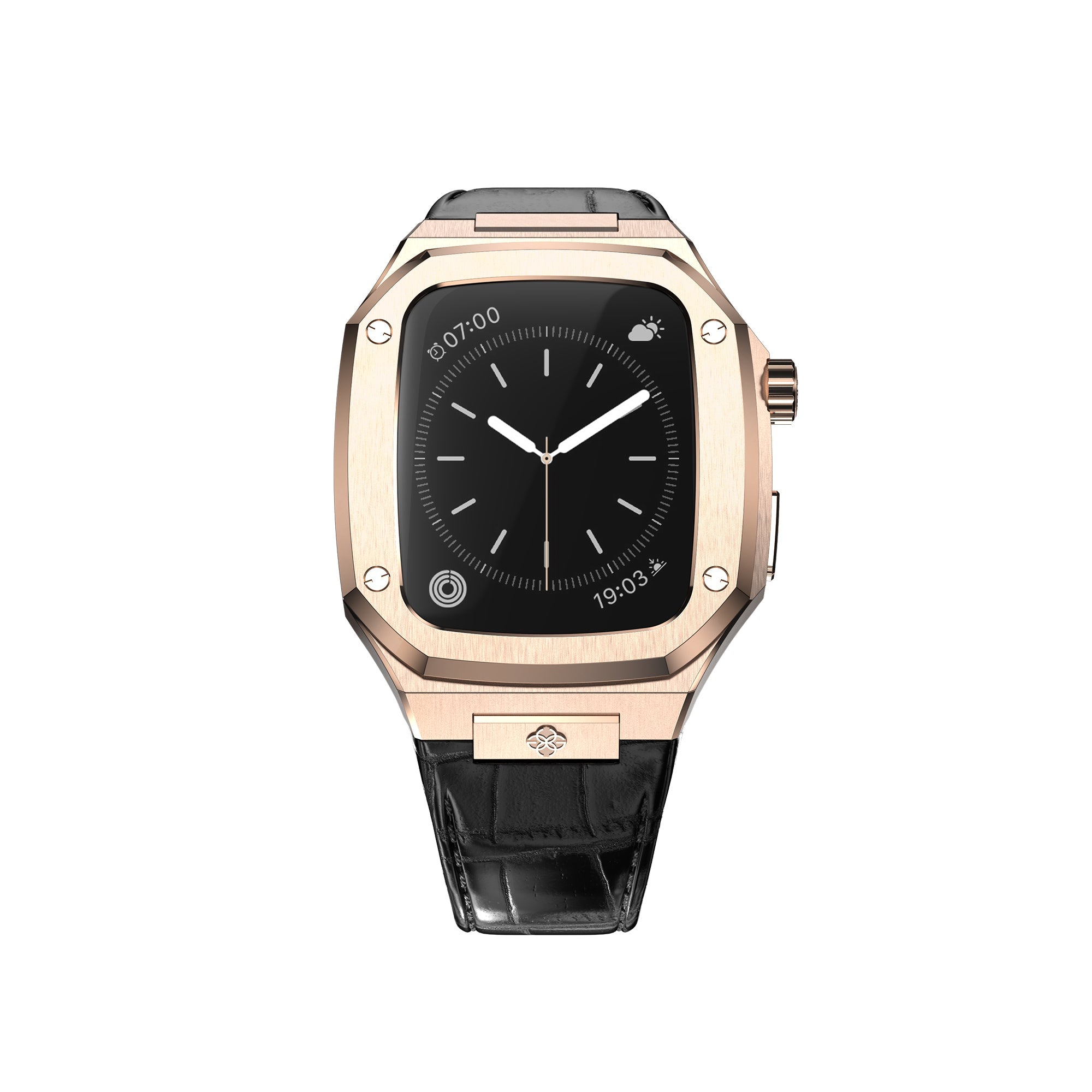 Golden Concept Apple Watch Case Series 7 Rose Gold Black 45mm