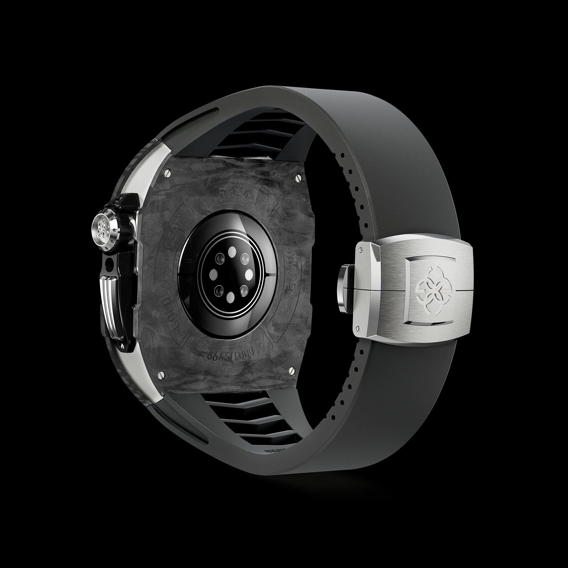 Golden Concept Apple Watch Case Black/Silver 45mm Carbon Titanium 7-Mar-23