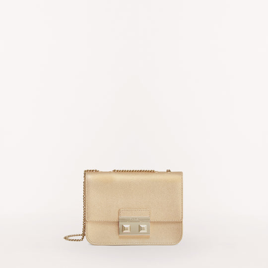 Furla Bella Crossbody Bag Color Gold Mini