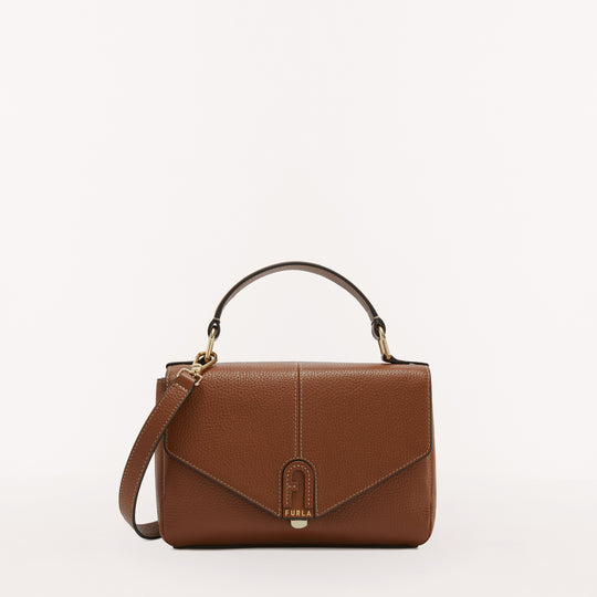 Furla Dafne Top Handle Bag Cognac h S