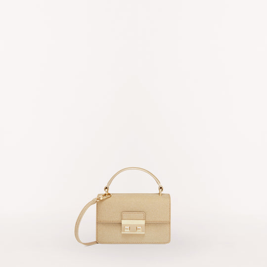 Furla Bella Top Handle Bag Color Gold Micro