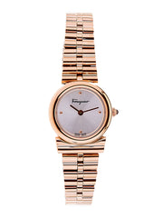 Ferragamo Women's Gancini Horizontal Watch White/Rose Gold 22mm SFMC00421