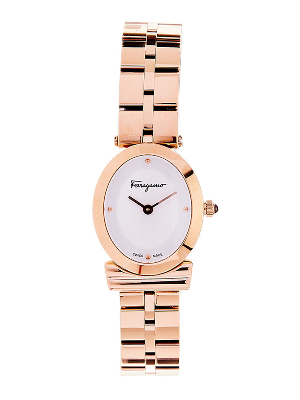 Ferragamo Women's Heroine Watch White/Gold 22x31mm SFMB00621