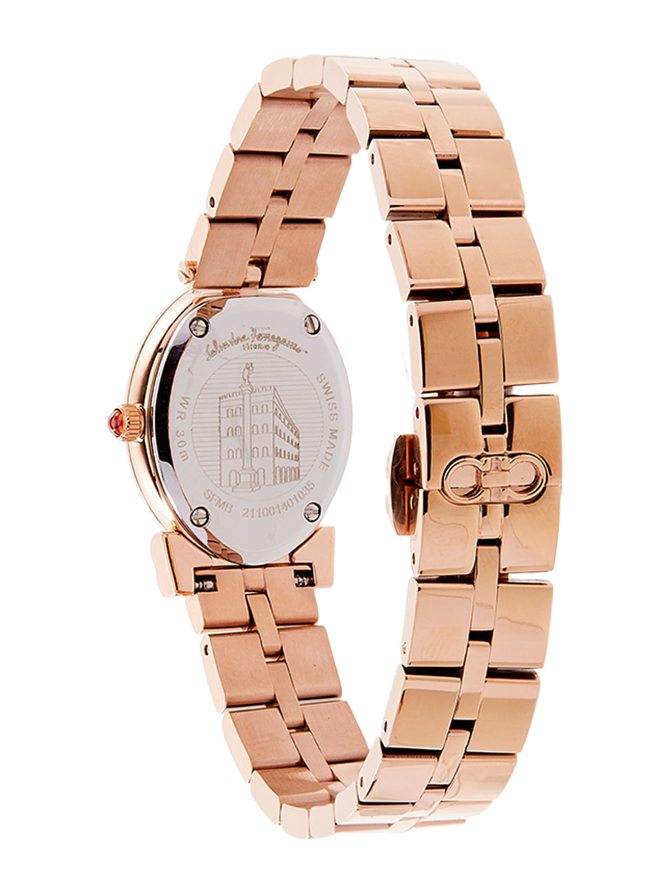 Ferragamo Women's Heroine Watch White/Gold 22x31mm SFMB00621