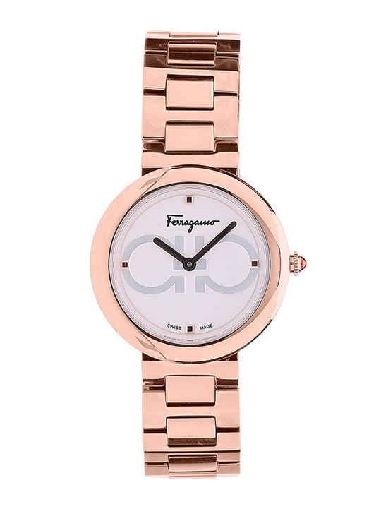 Ferragamo Ferragamo Women's Chic Watch White/Gold