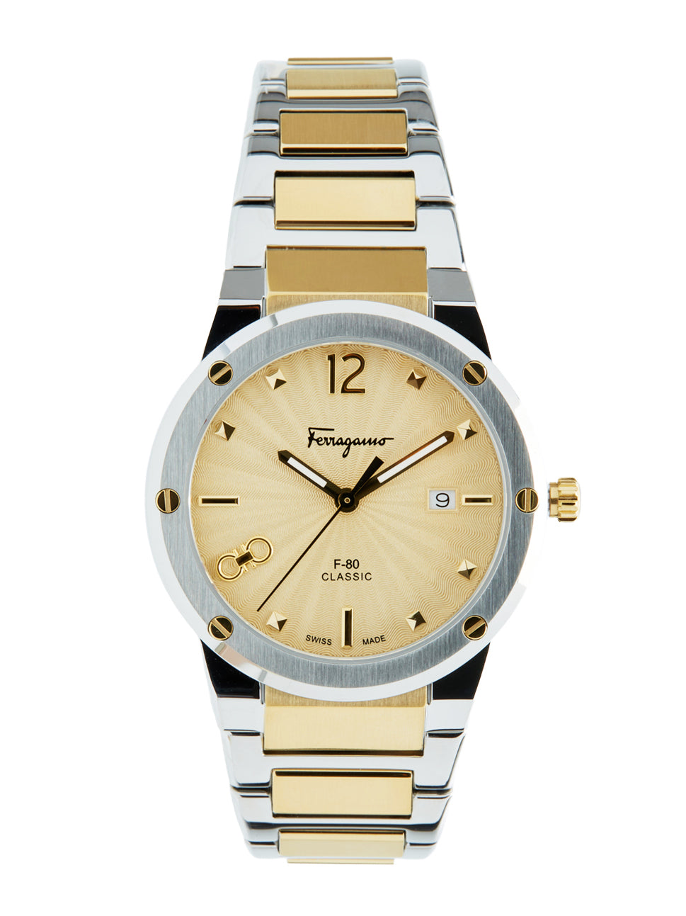 Ferragamo Women's F 80 Classic Lady Watch Champagne/Silver 38mm SFMD00221