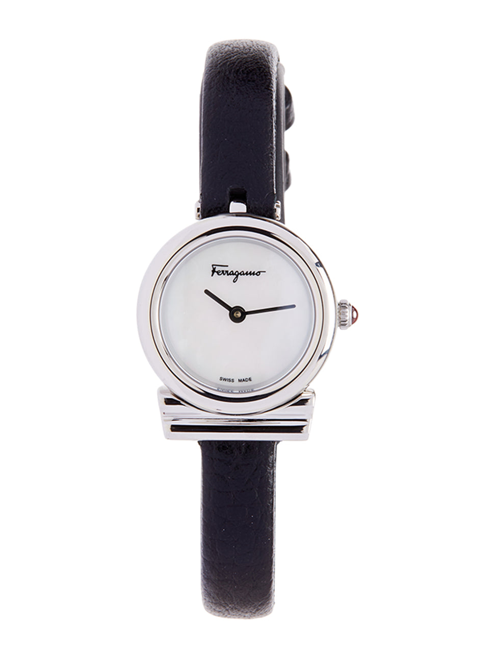 Ferragamo Women's Gancini Watch White/Black 22mm SFIK00419