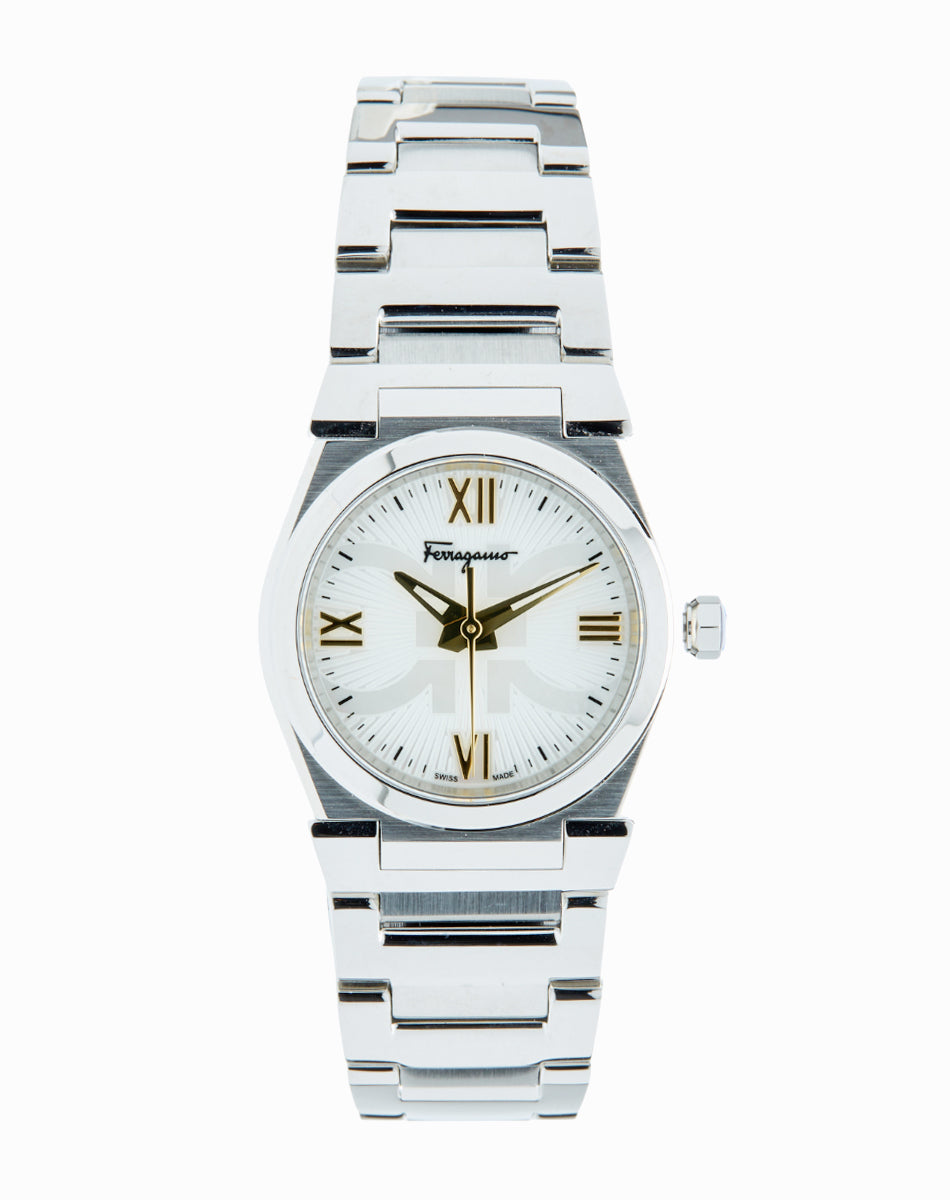 Ferragamo Women's Vega Watch White/Silver 28mm SFYG00121