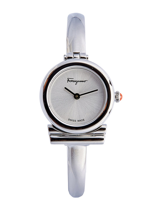 Ferragamo Women's Gancini Watch White/Silver