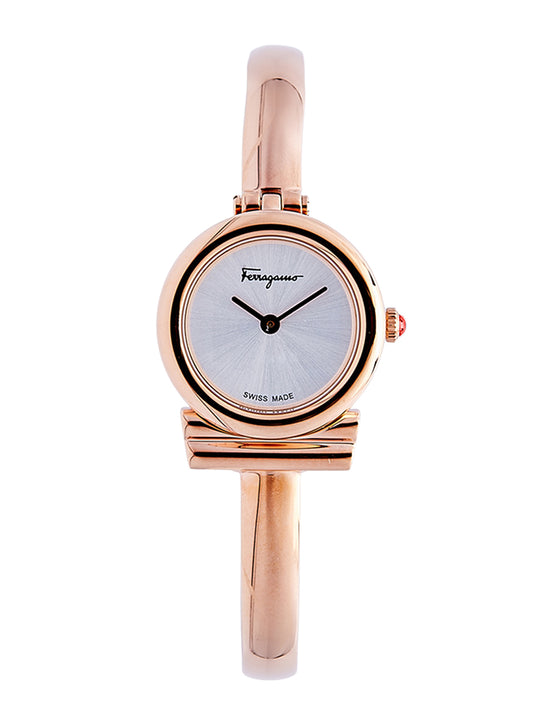 Ferragamo Women's Gancini Watch Gold/White