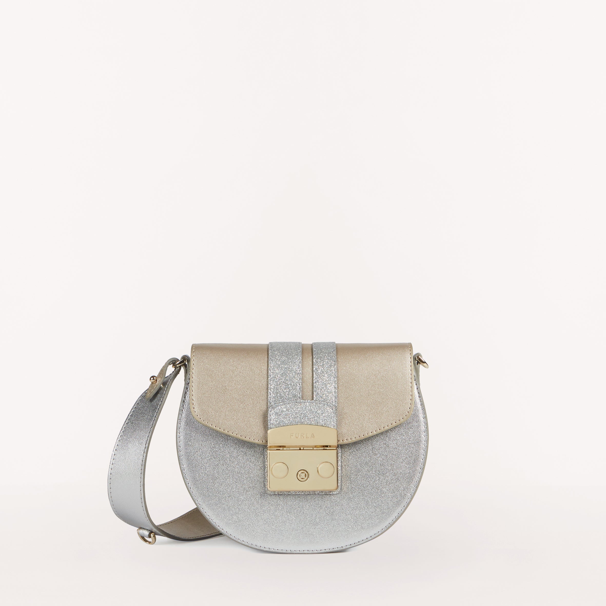 Furla Metropolis Round Mini Crossbody Bag Plt/Lt Slv/Agnt Mini BATJEP0 BATJEP0A.02800041S1007