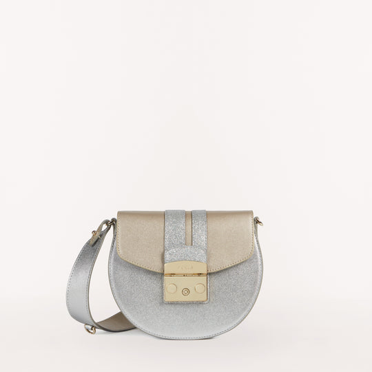Furla Metropolis Round Mini Crossbody Bag Plt/Lt Slv/Agnt Mini