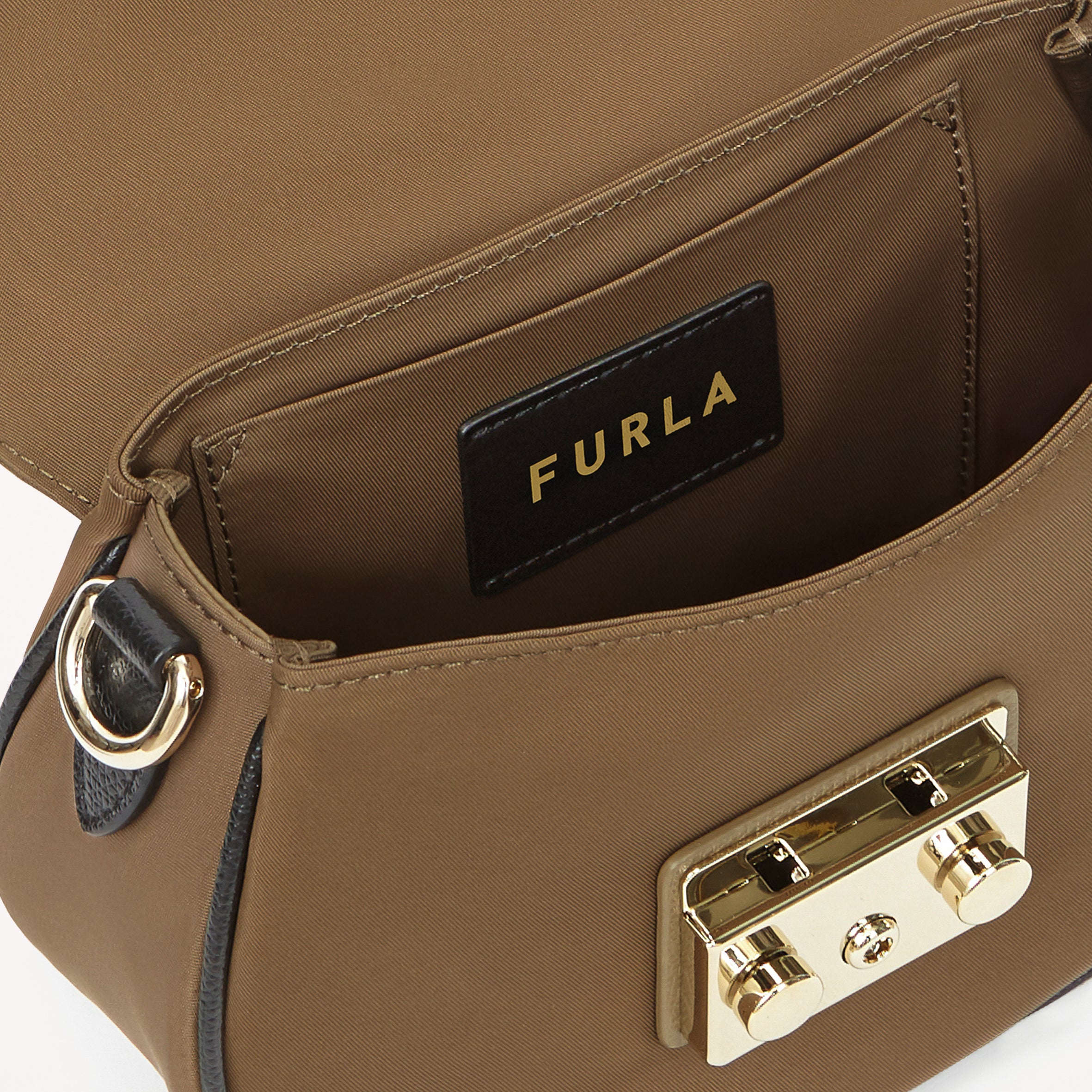 Furla Metropolis Round Mini Crossbody Bag Fang/Ner/Talcoh Mini BATJEP0 BATJEP0A.03490001S1007