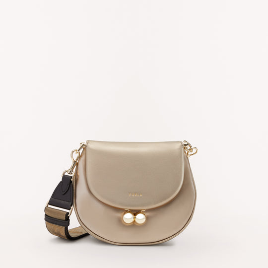 Furla Portagioia Mini Crossbody Bag Taupe Metal/Tpe Mini
