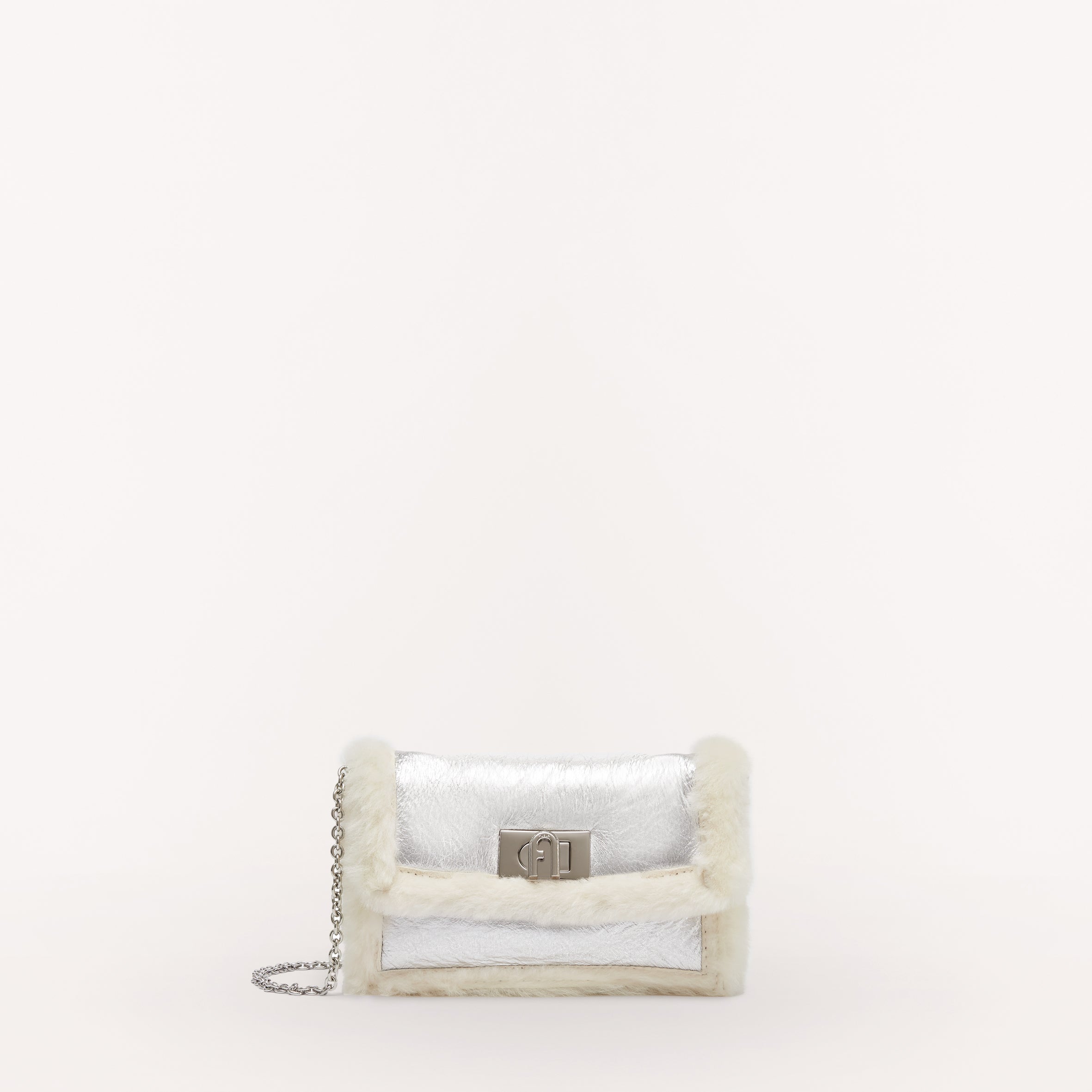 Furla 1927 Crossbody Bag Belt Bag WE00015 Wht Ctn Silver Mini WE00015BX04130933S1003