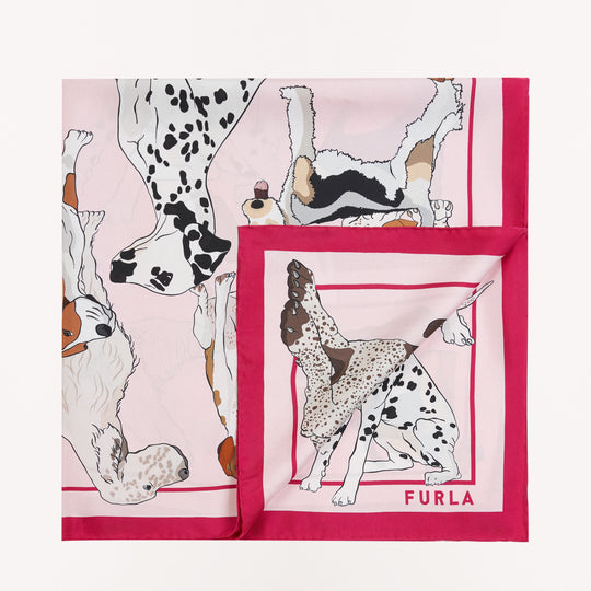 Furla Tortona Carre' 90x90 Scarf Bon Bon 90x90