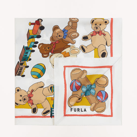 Furla Tortona Carre' 90x90 Scarf Talco H 90x90