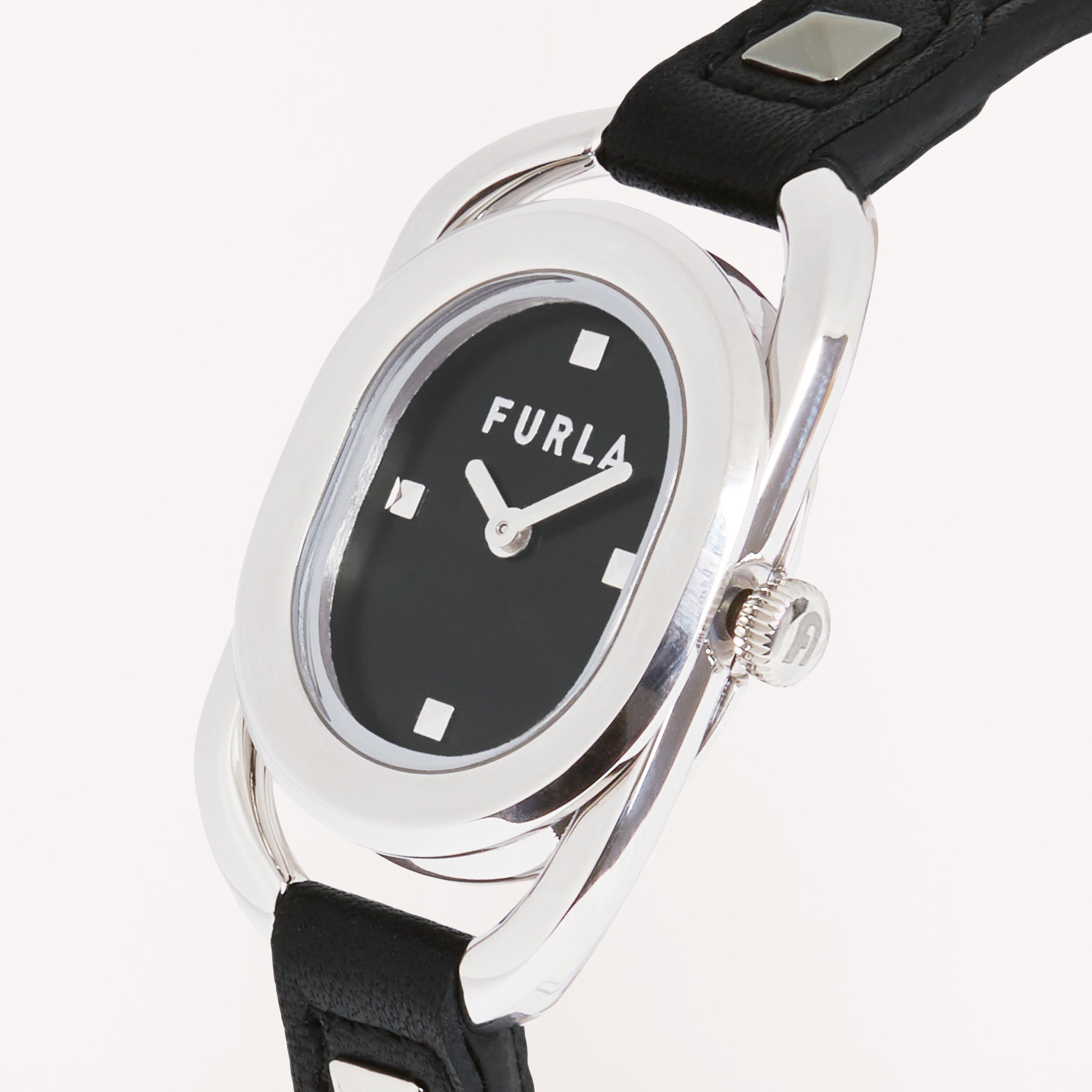 Furla Studs Index Oval Case Nero O6 24mm WW00008VIT000O60001003