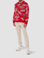 Supreme Street Signs Sweater Red