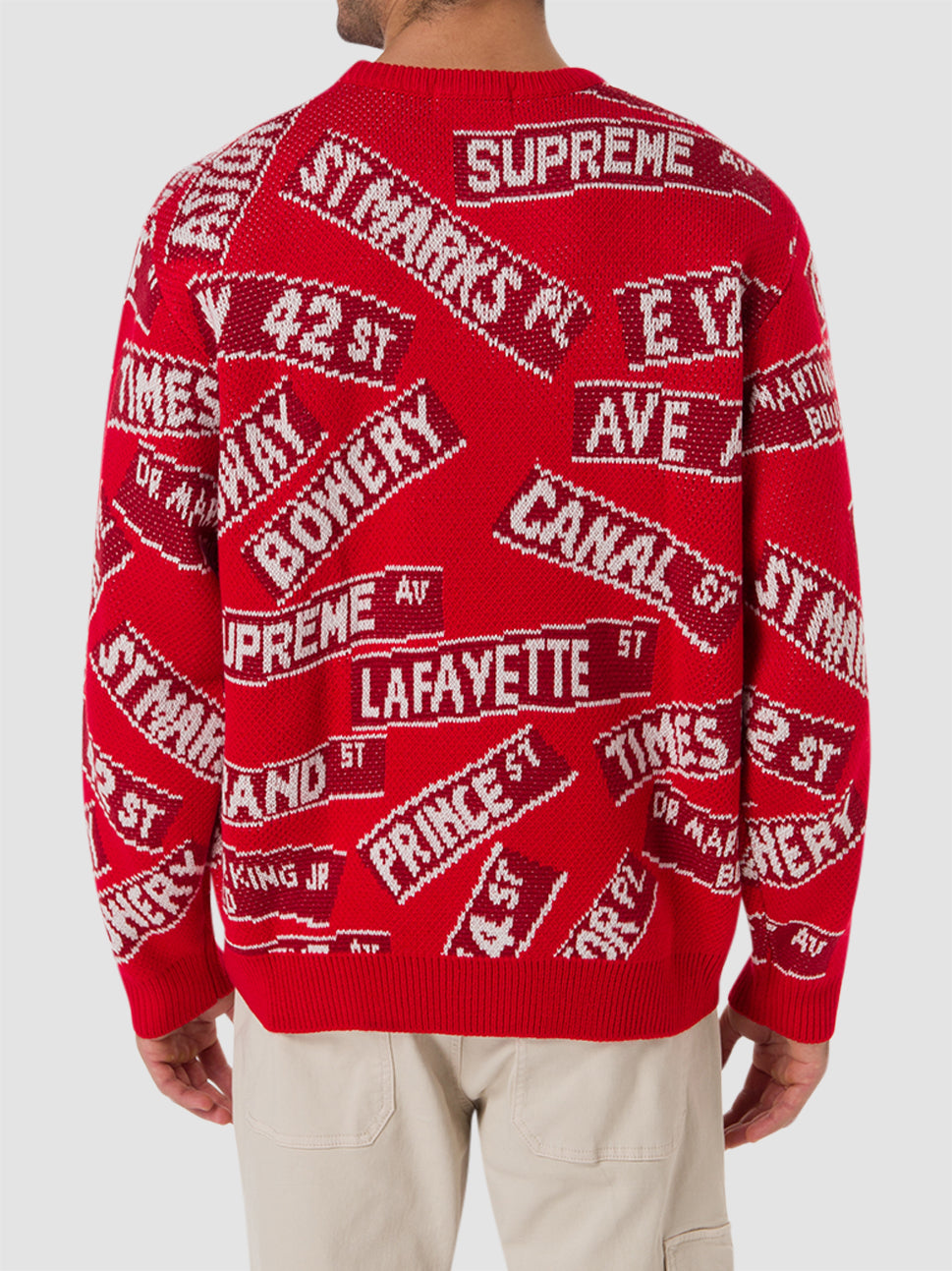 Supreme Street Signs Sweater Red