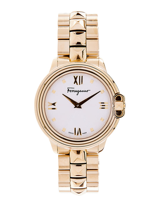 Ferragamo Ferragamo Women's Studmania Watch White/Gold