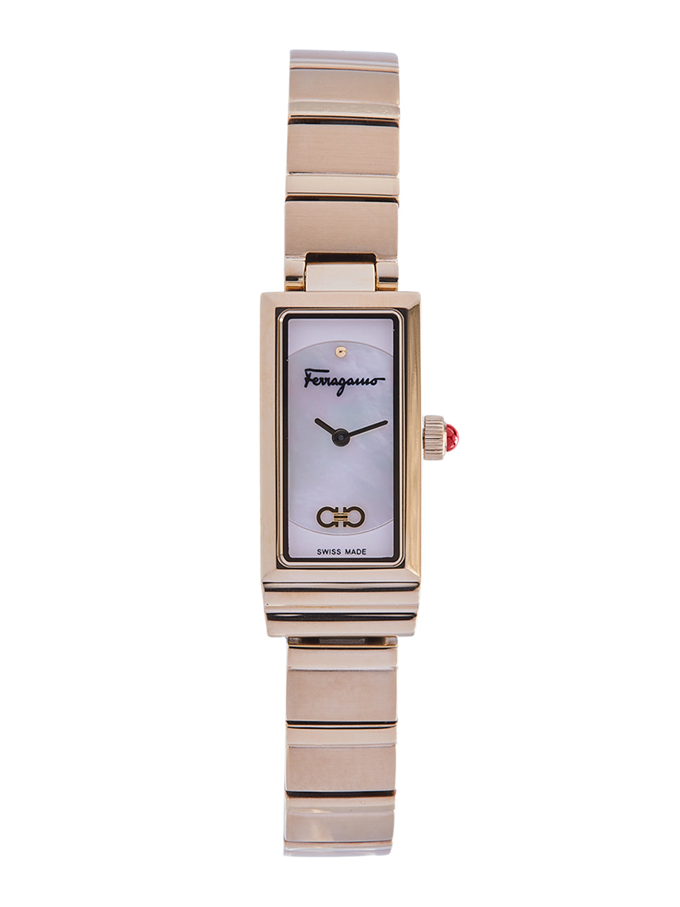 Ferragamo Women's Essential Watch White/Champagne 14x33mm SFMK00522