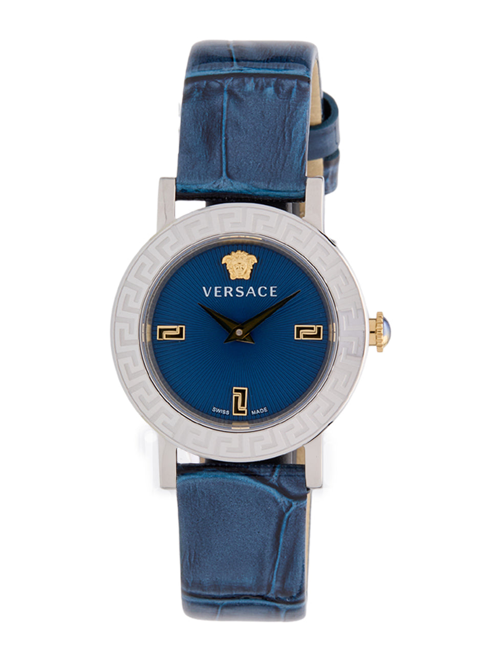 Versace Women's Petit Watch Blue/Silver 28mm VE6M00122