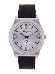 Ferragamo Men's Gancini Watch White/Silver 41mm SFML00122
