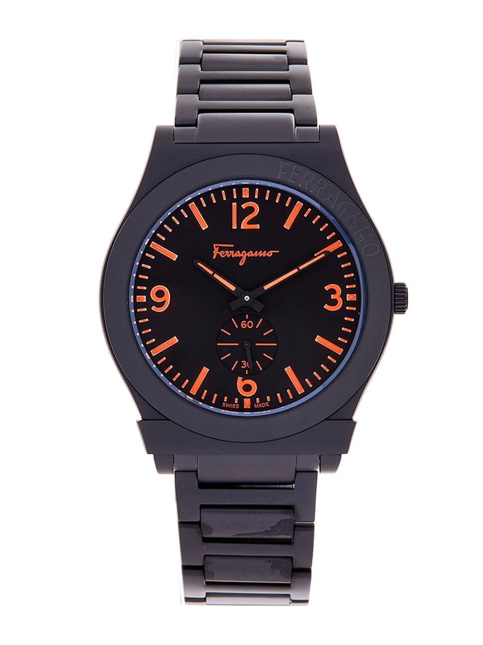 Ferragamo Men's Gancini Watch Black/Black 41mm SFML00522