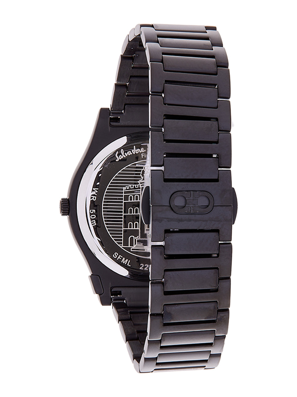 Ferragamo Men's Gancini Watch Black/Black 41mm SFML00522